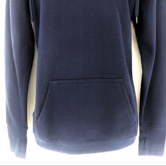 Tek Gear Medium Navy Thumb Hole Pullover Hoodie - Picture 4 of 6